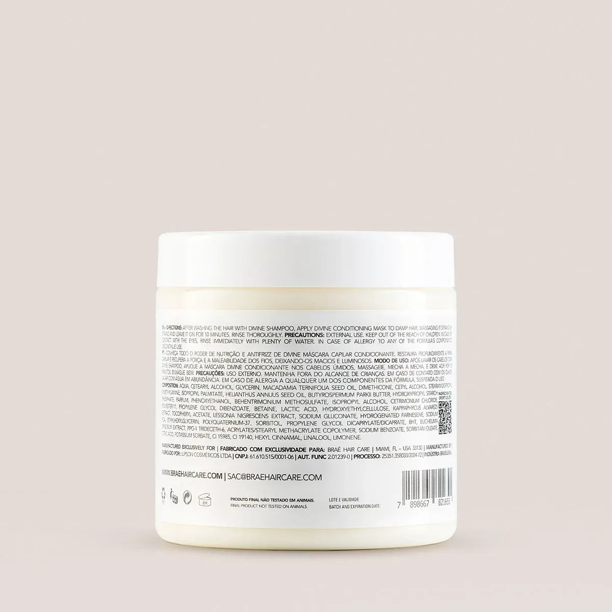 Divine - Máscara Capilar Anti-Frizz 500g